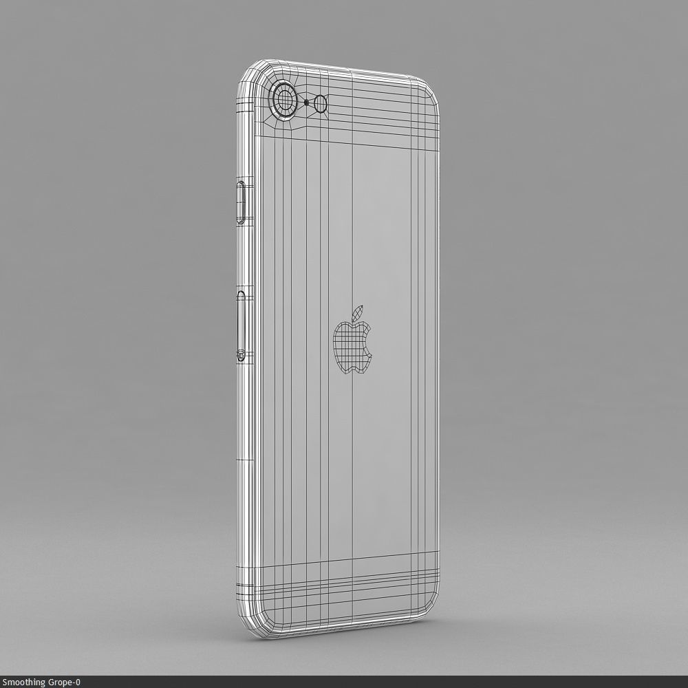 Apple iPhone SE 2020 White Low-poly 3D model_23
