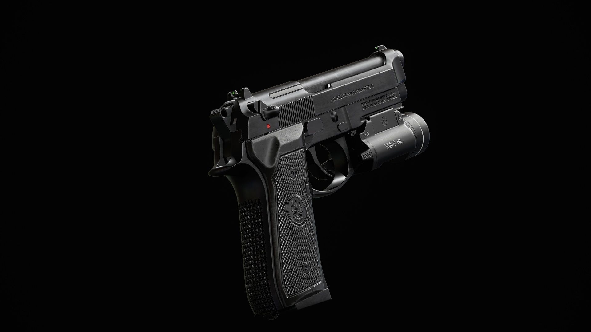 M9A1 - Flashlight Low-poly 3D model_3