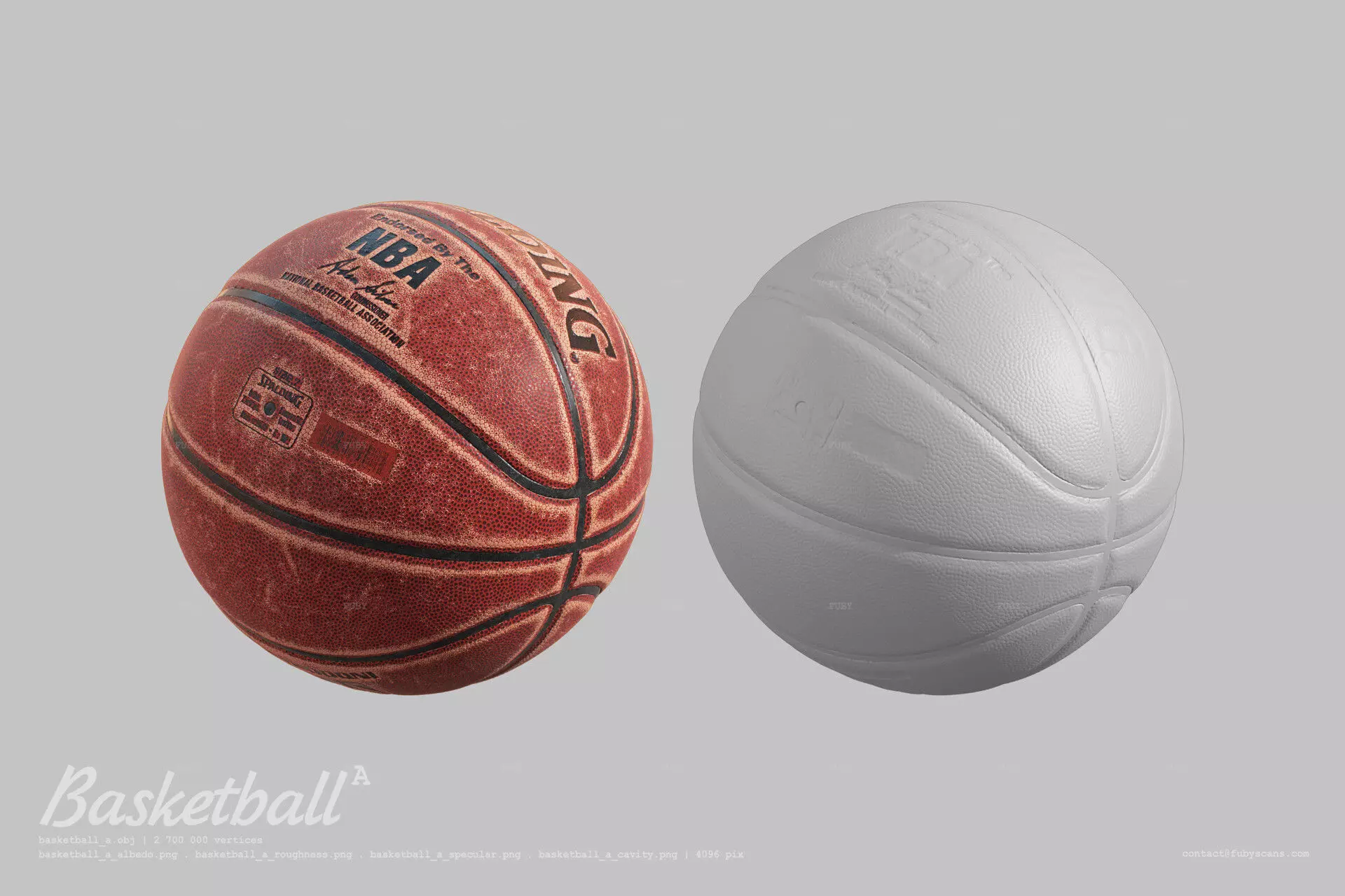 Spalding Basketball Scan 3D model_0
