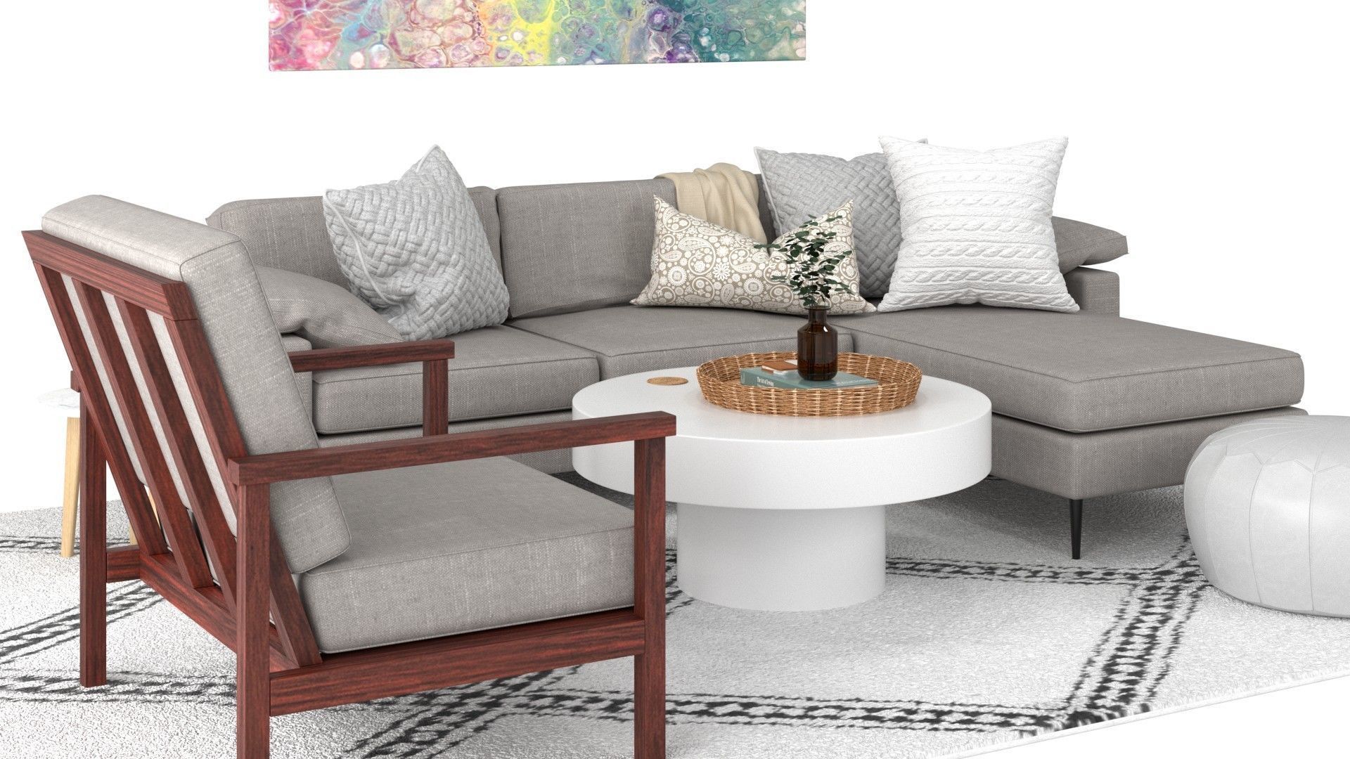 Living Room Pack A-D 3D Model Collection_3