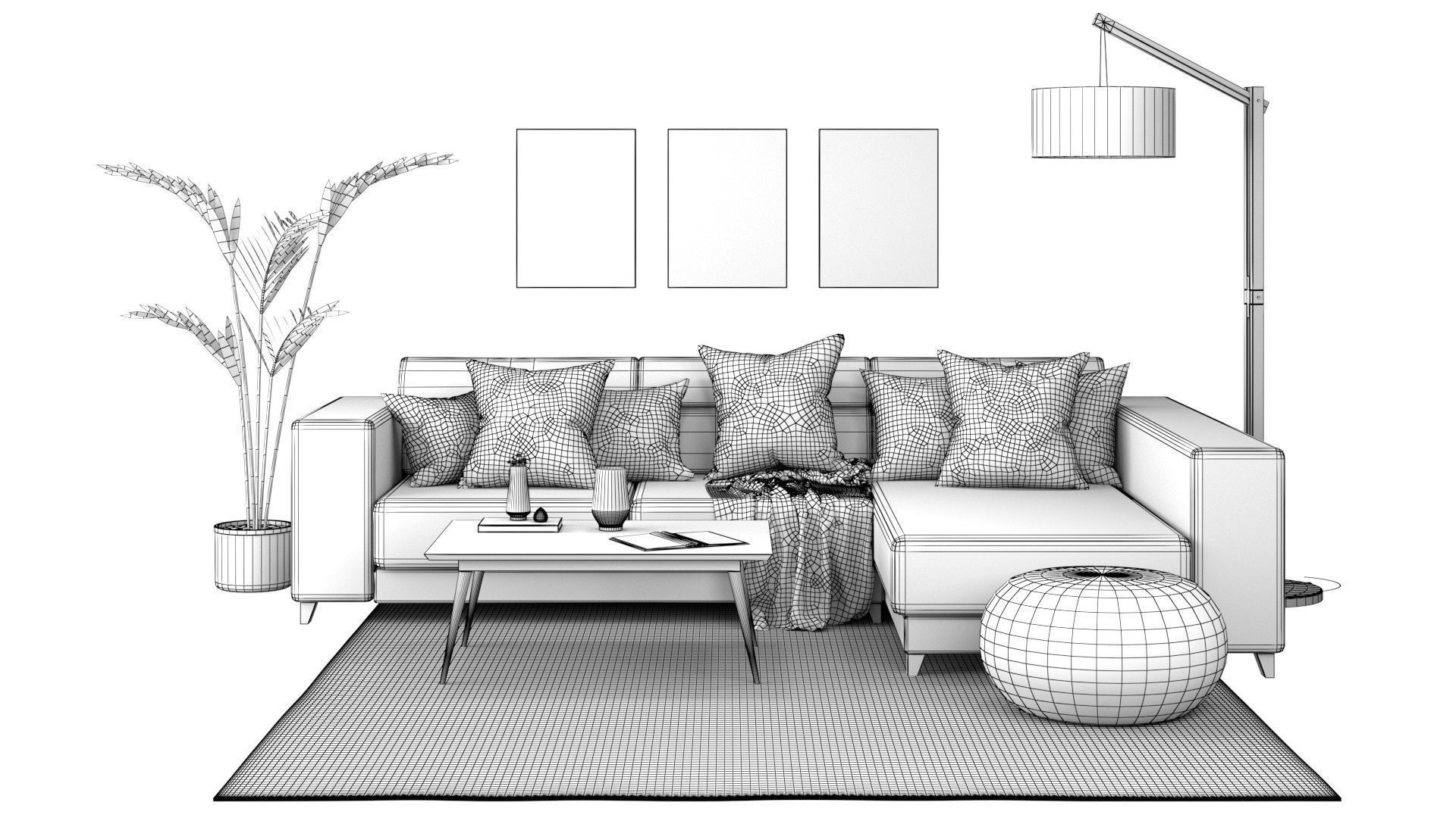 Living Room Pack A-D 3D Model Collection_17