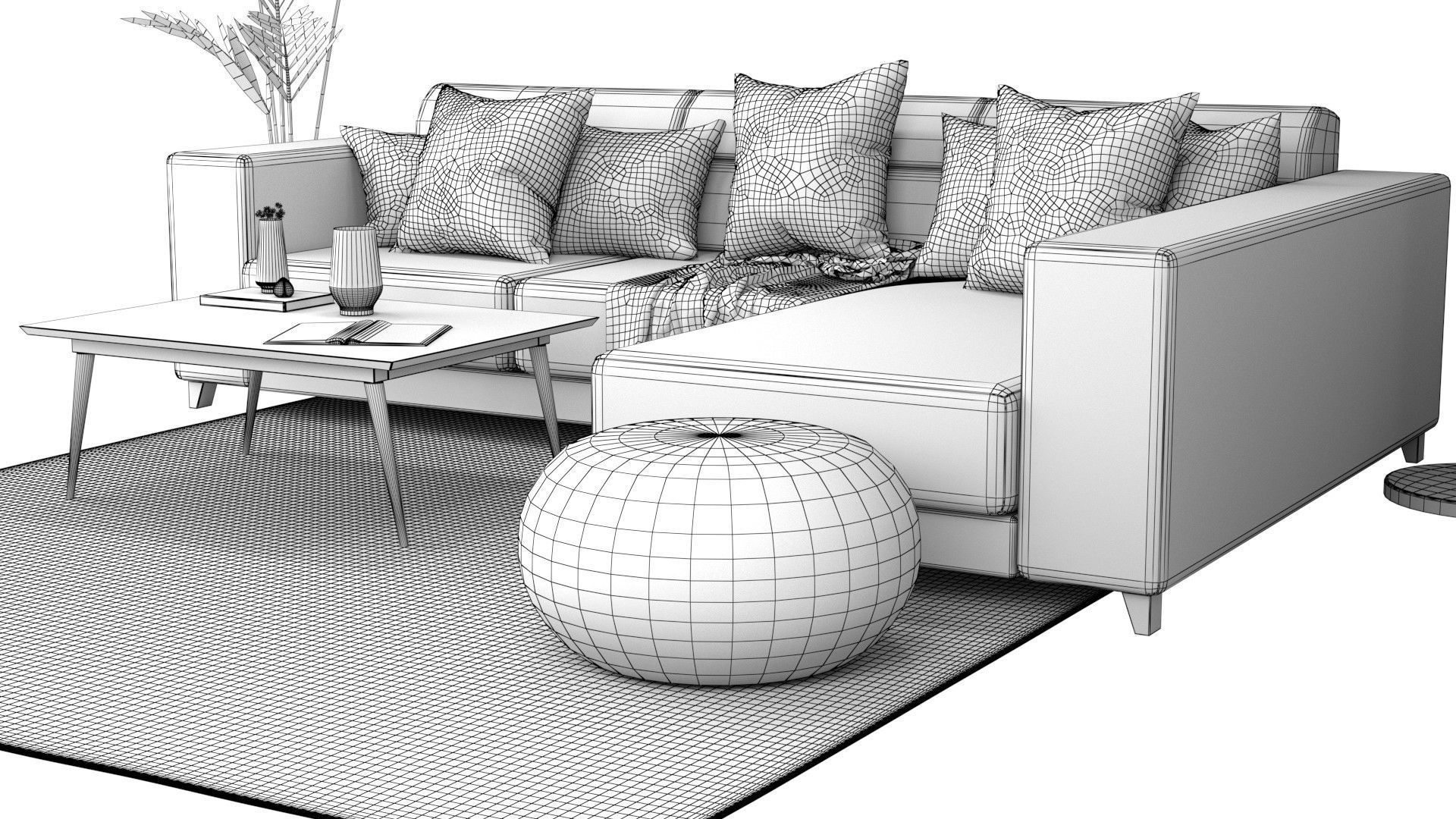 Living Room Pack A-D 3D Model Collection_18