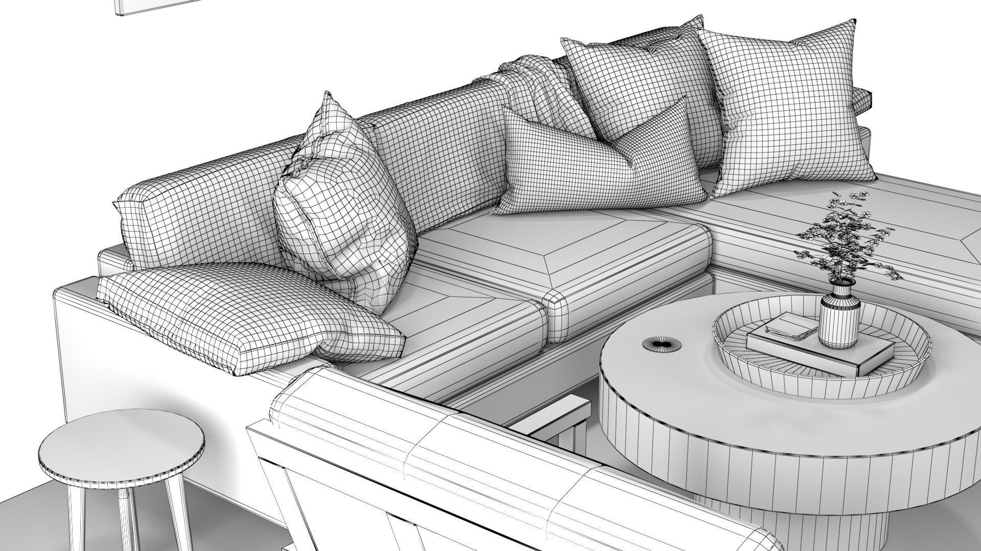 Living Room Pack A-D 3D Model Collection_5