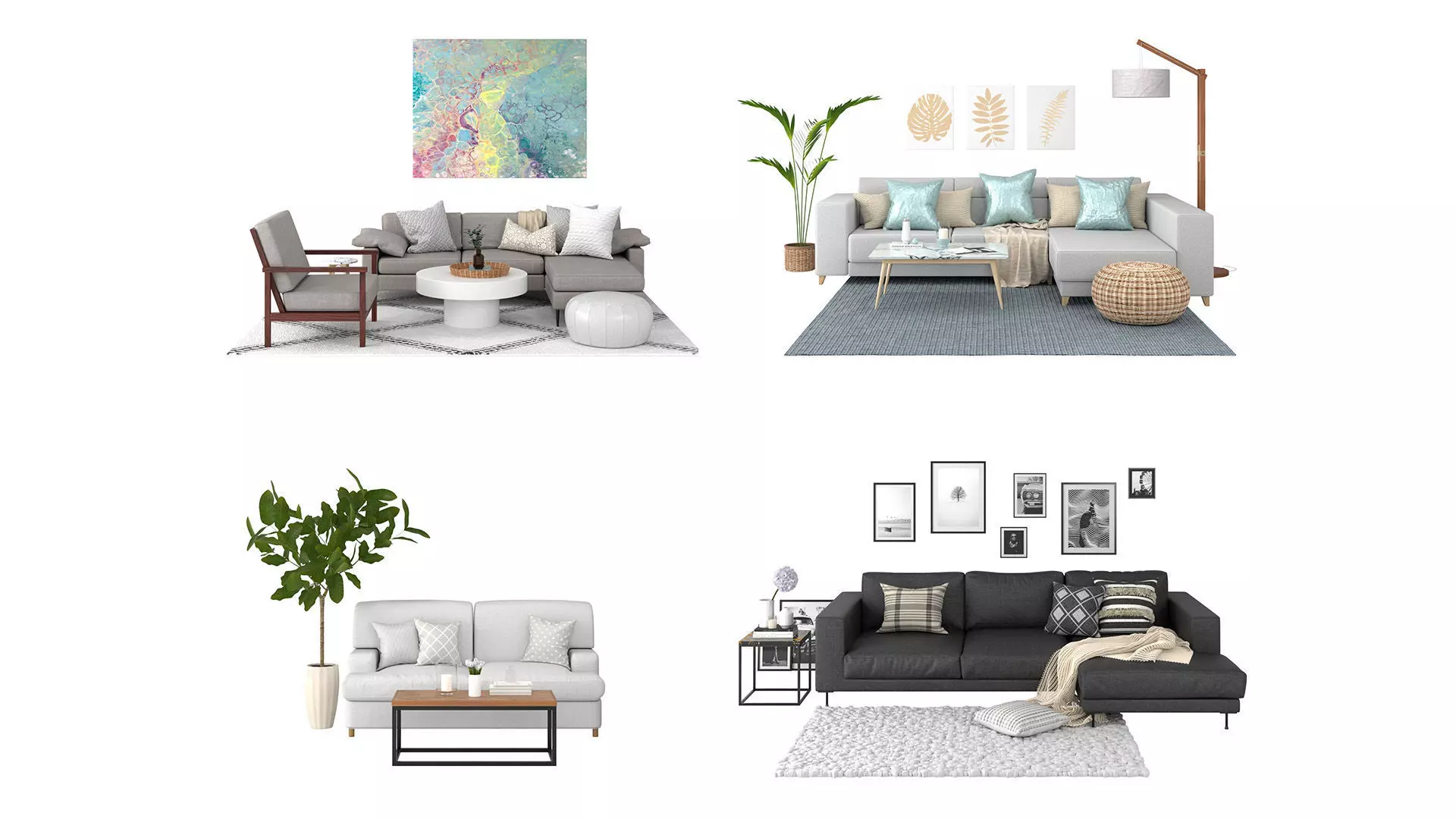 Living Room Pack A-D 3D Model Collection_0