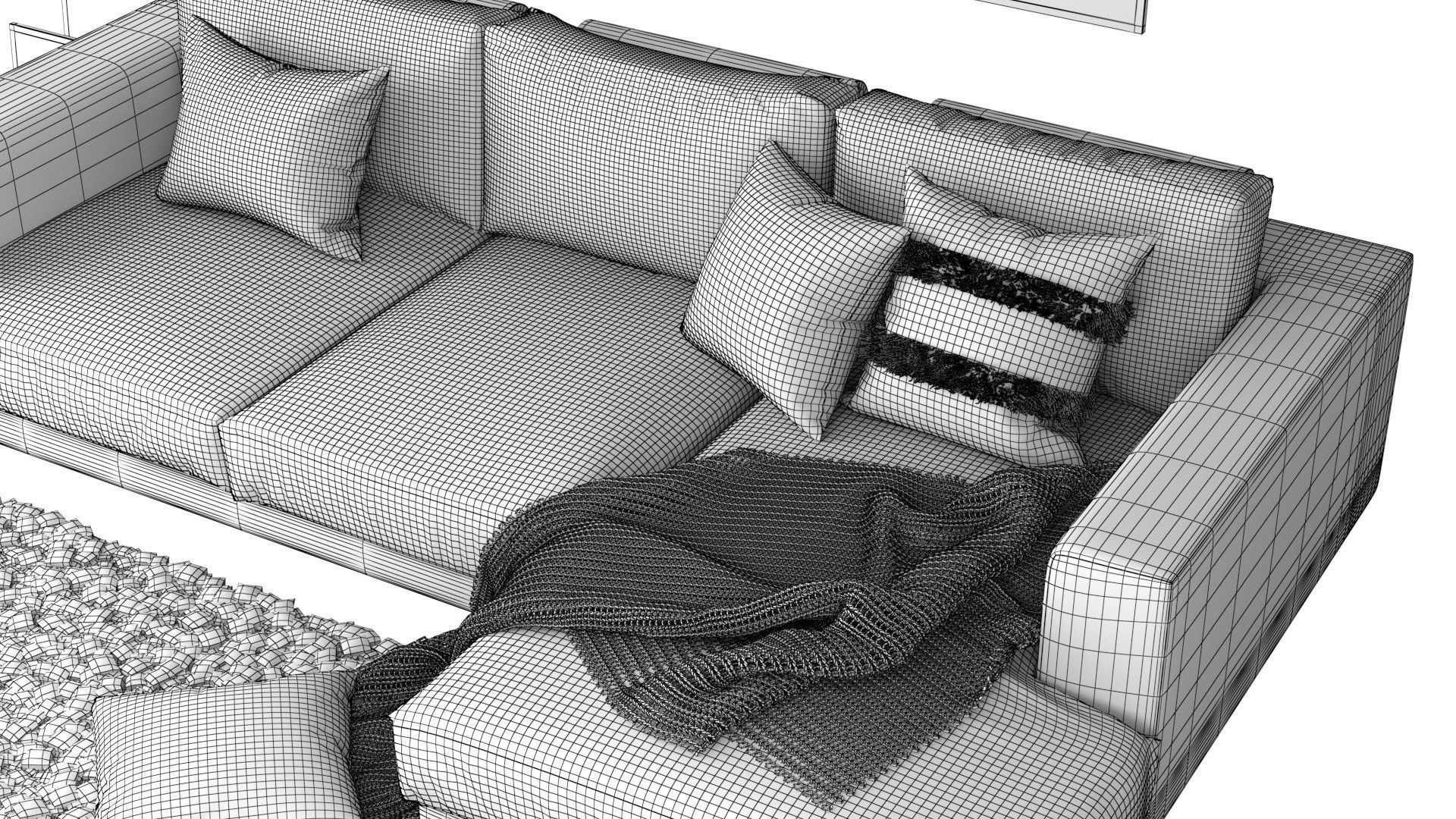 Living Room Pack A-D 3D Model Collection_35