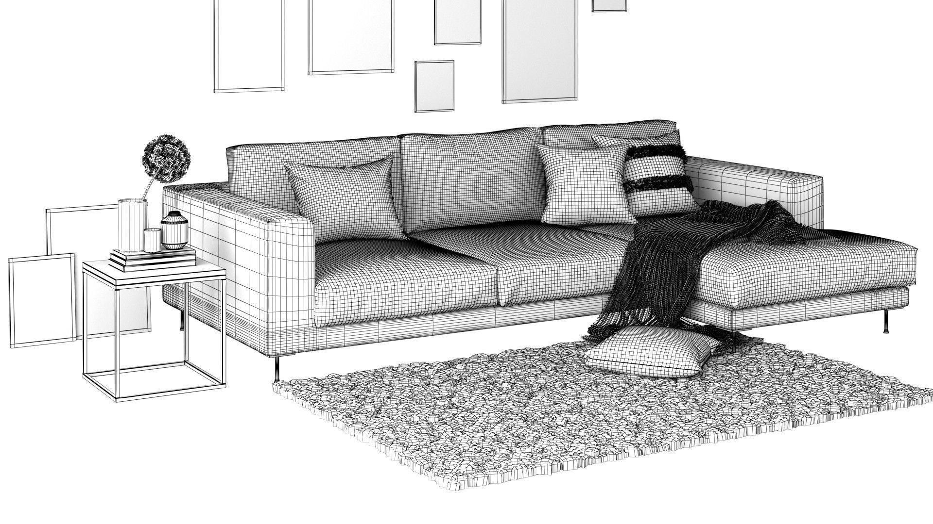 Living Room Pack A-D 3D Model Collection_36
