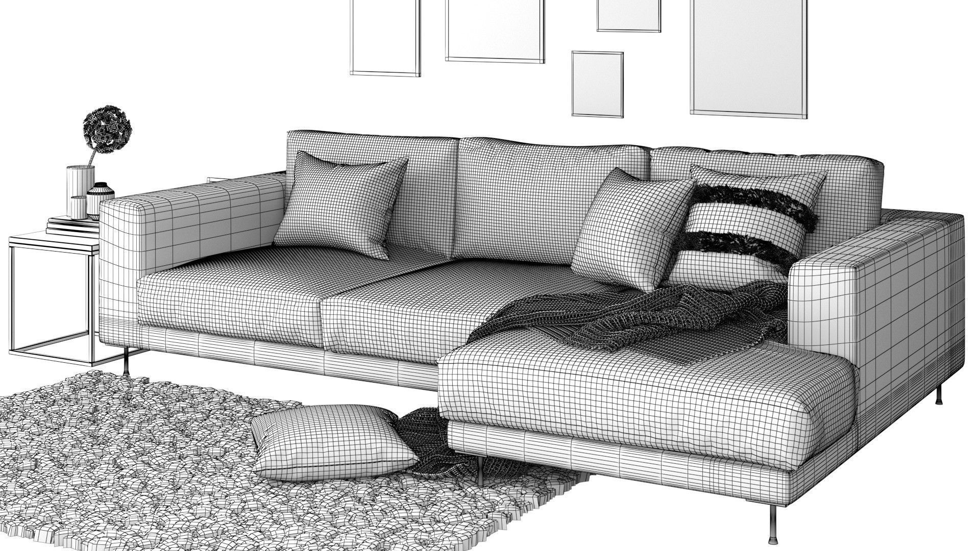 Living Room Pack A-D 3D Model Collection_38