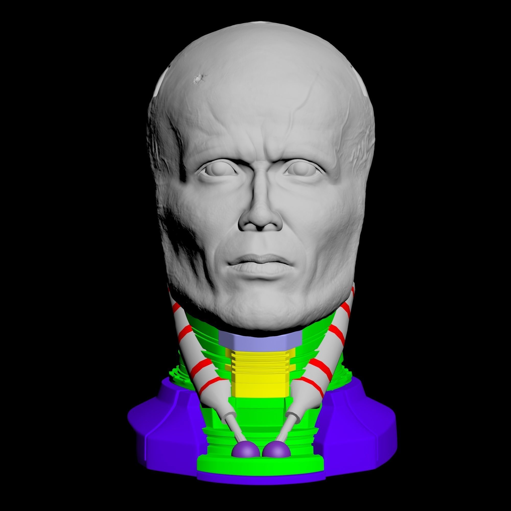 Robocop Head for 3D Print 3D print model_28