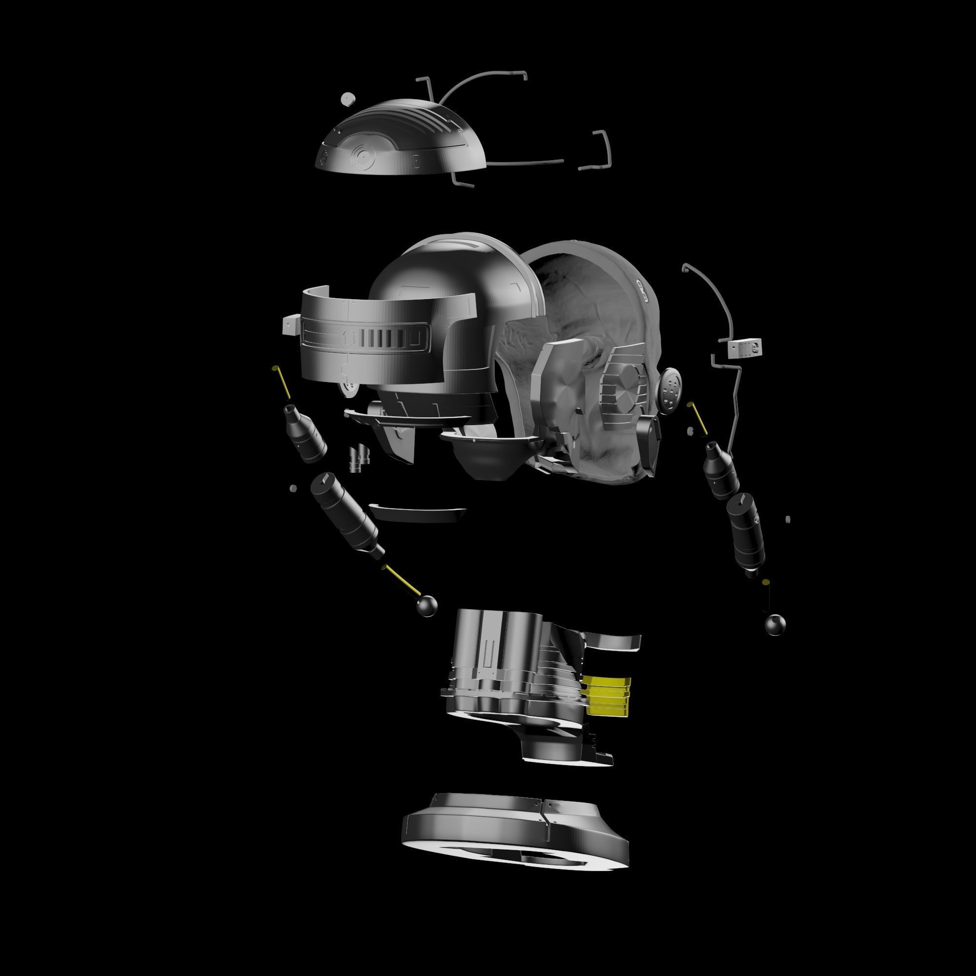 Robocop Head for 3D Print 3D print model_15