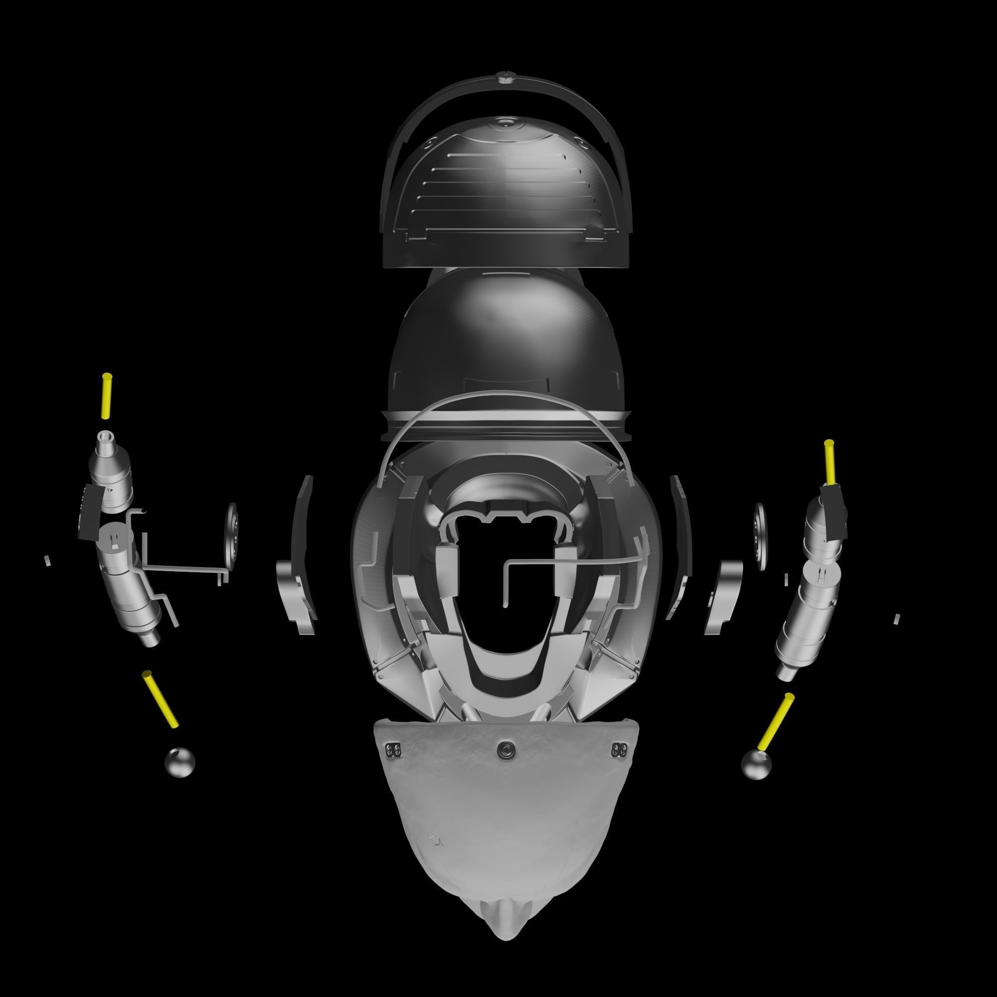 Robocop Head for 3D Print 3D print model_18
