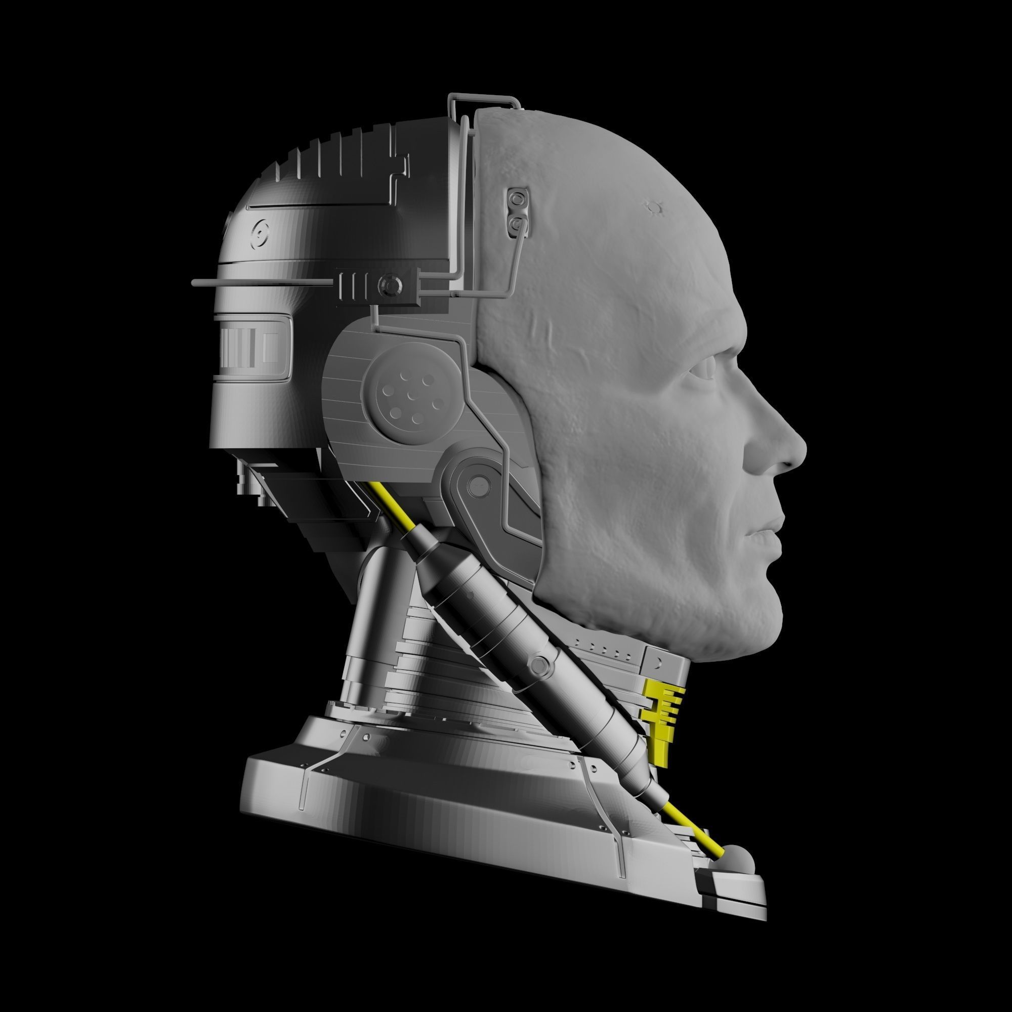Robocop Head for 3D Print 3D print model_7