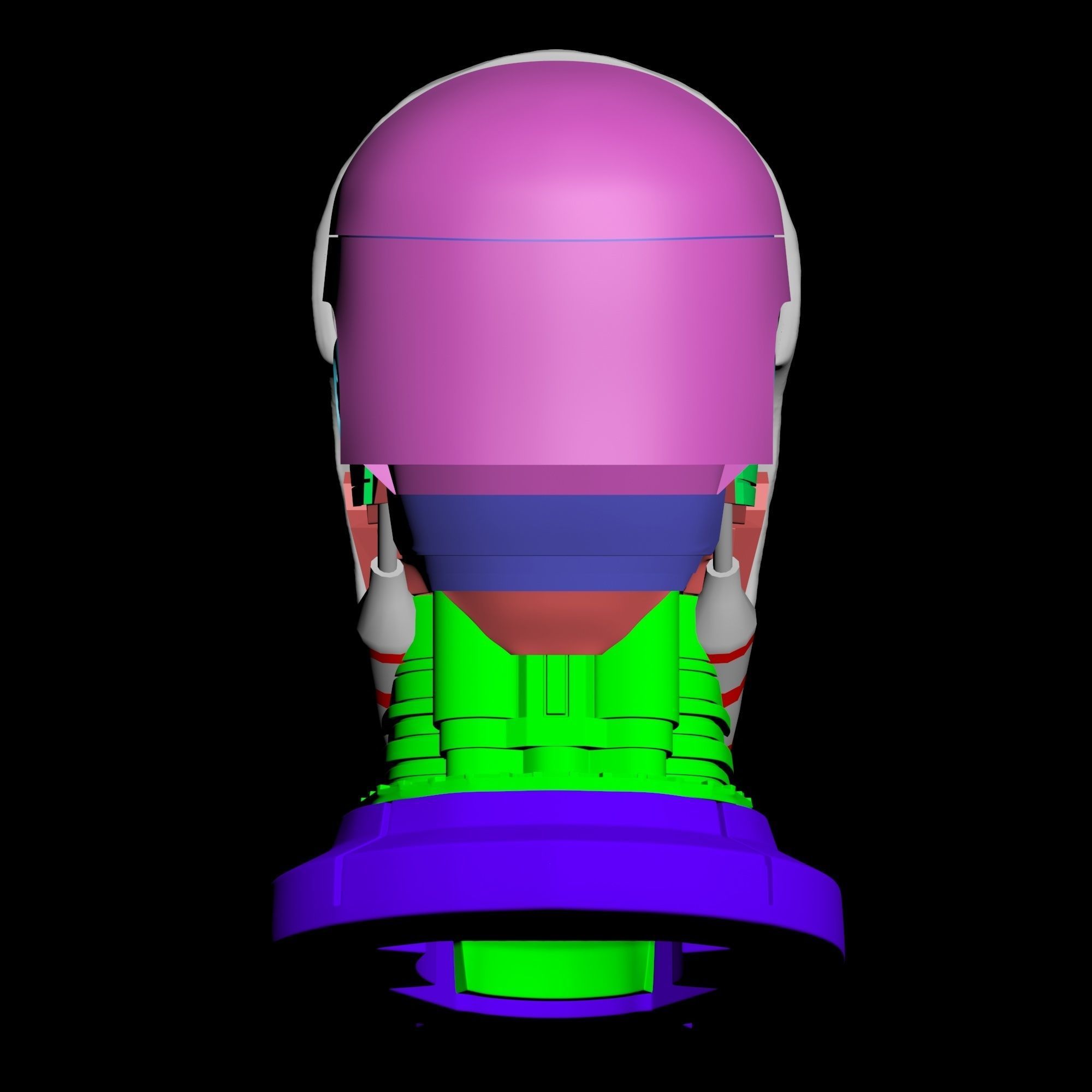 Robocop Head for 3D Print 3D print model_27