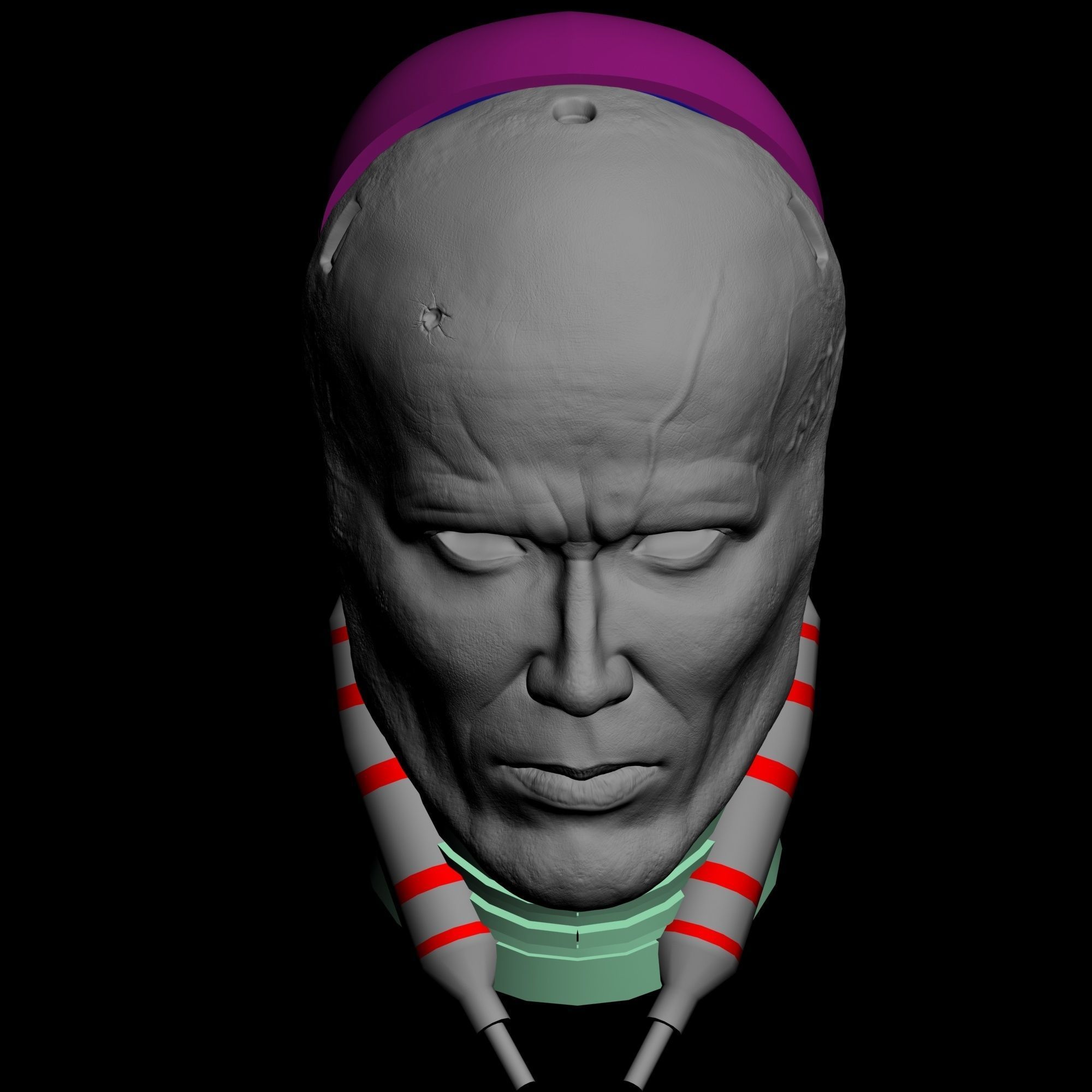 Robocop Head for 3D Print 3D print model_22