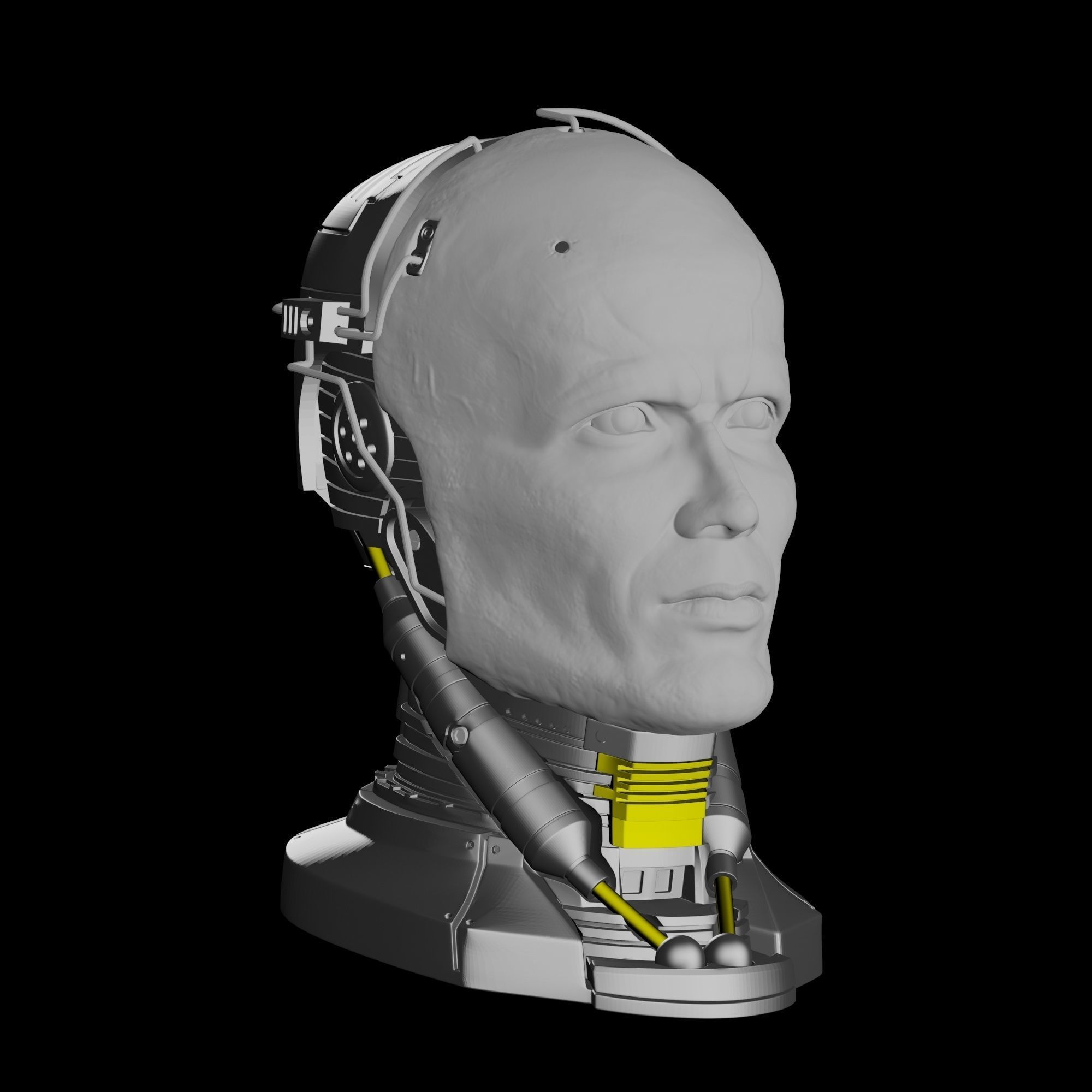 Robocop Head for 3D Print 3D print model_12