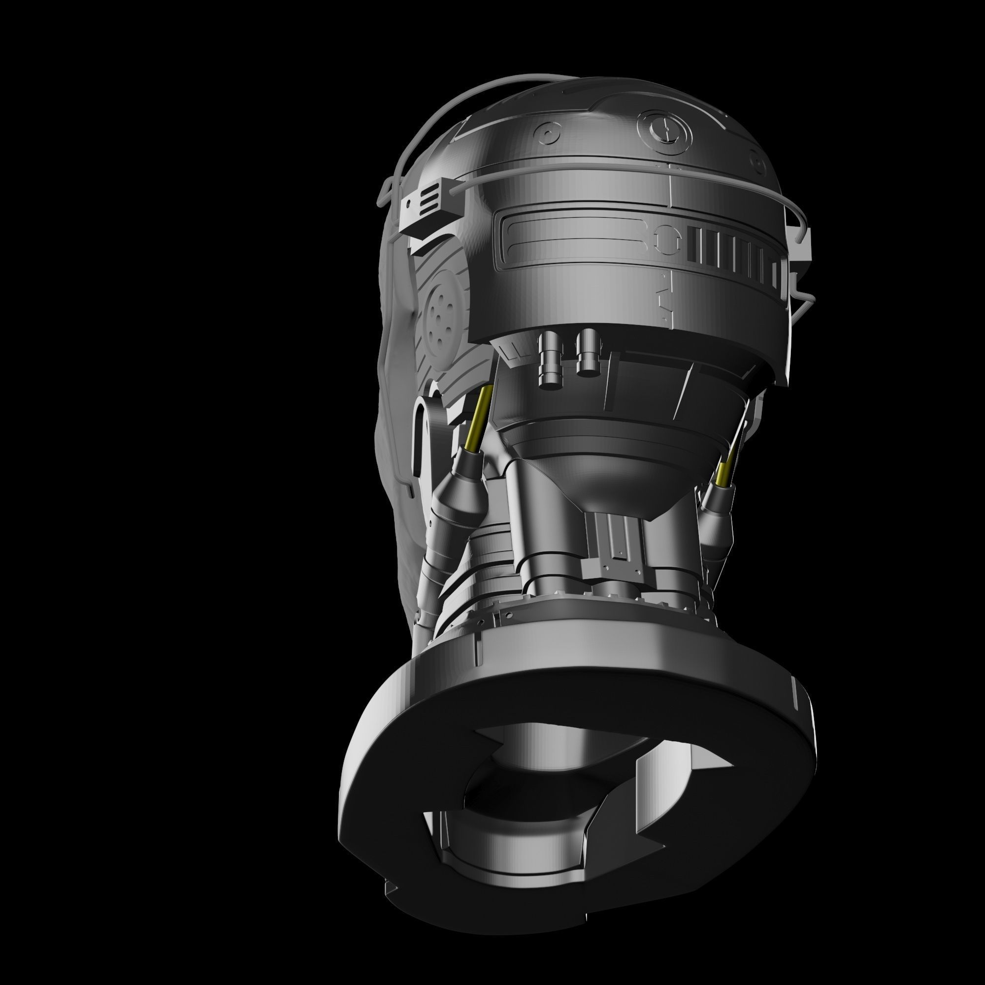 Robocop Head for 3D Print 3D print model_10