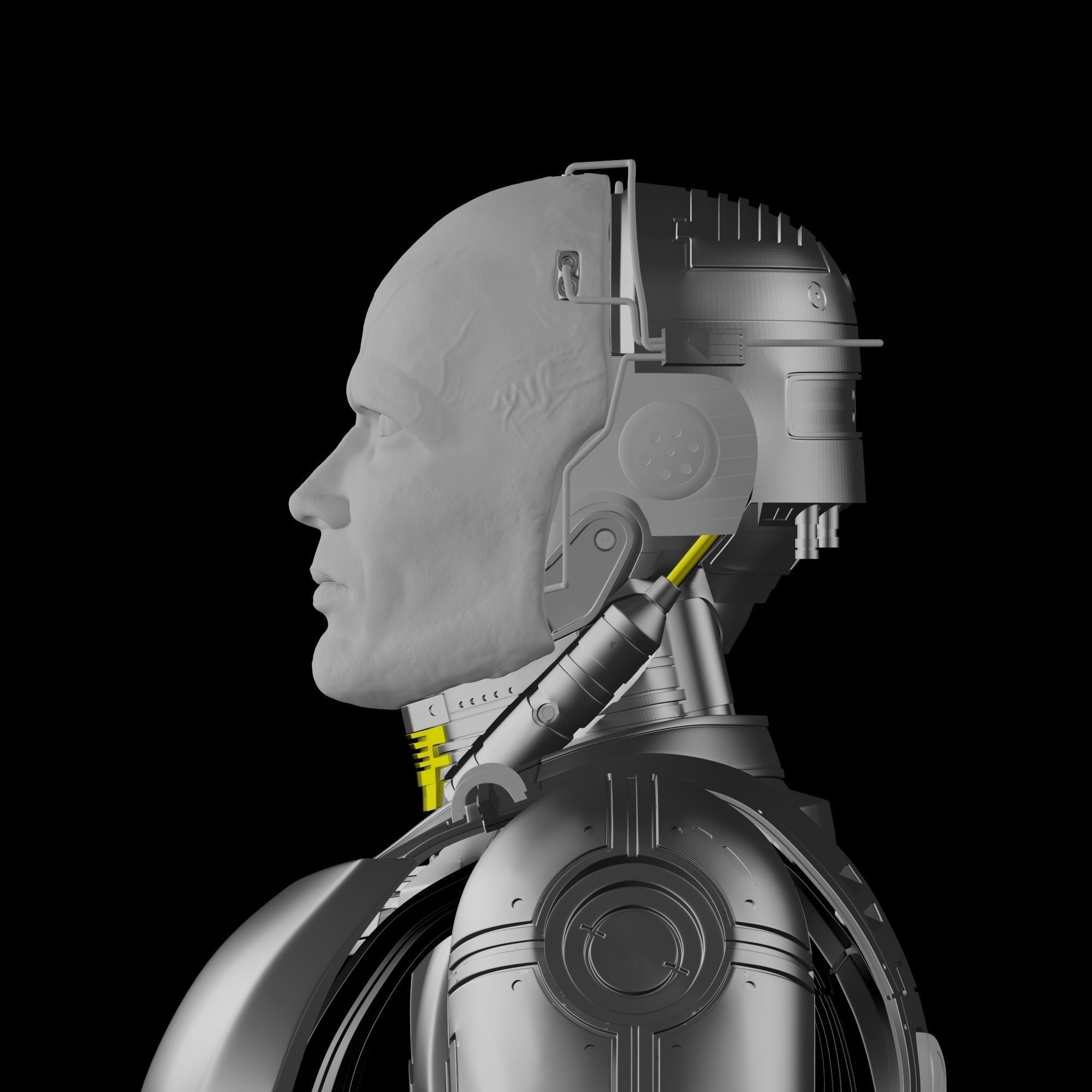 Robocop Head for 3D Print 3D print model_3