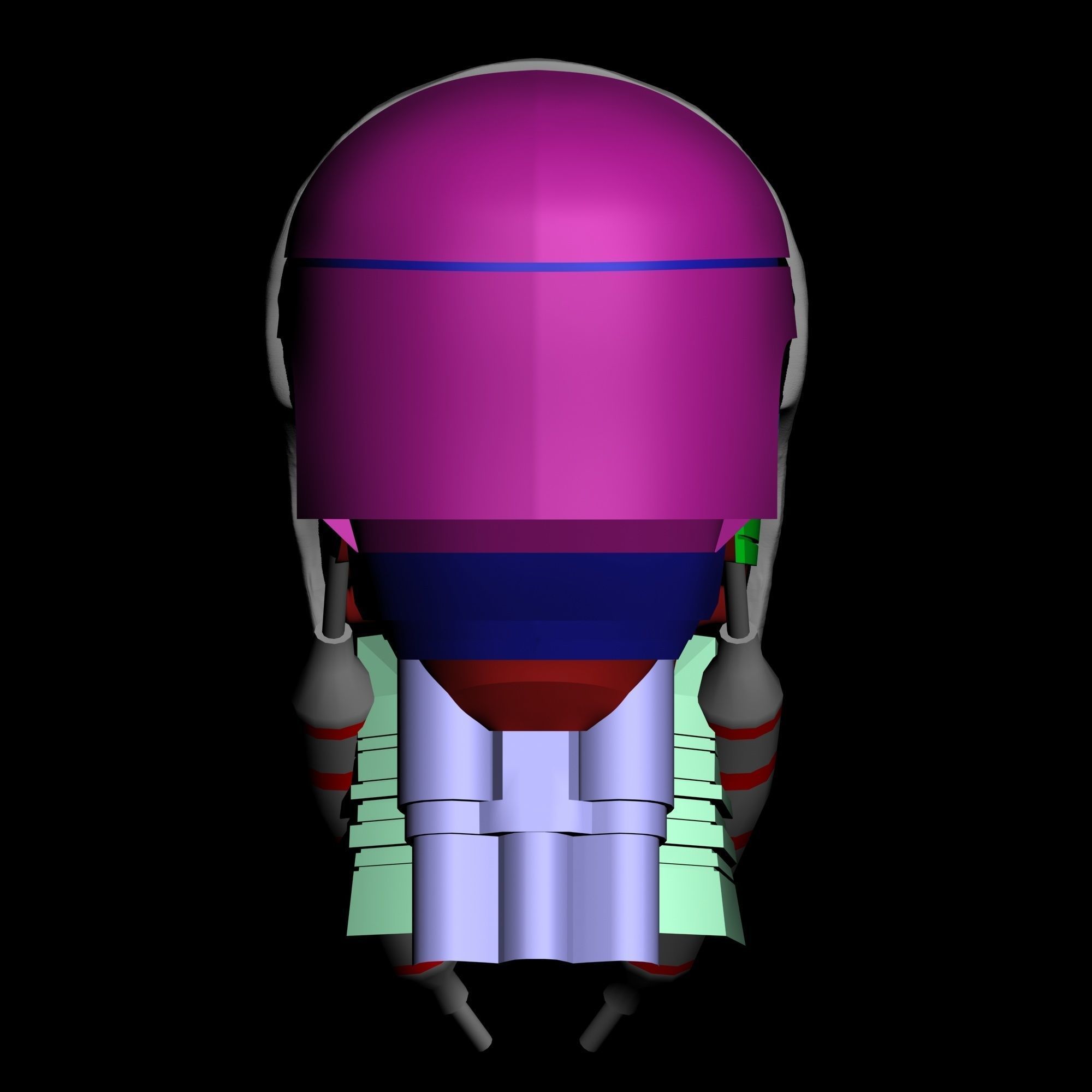 Robocop Head for 3D Print 3D print model_20