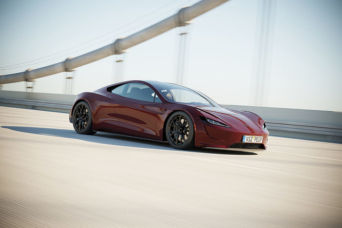 Tesla roadster electric 3D model