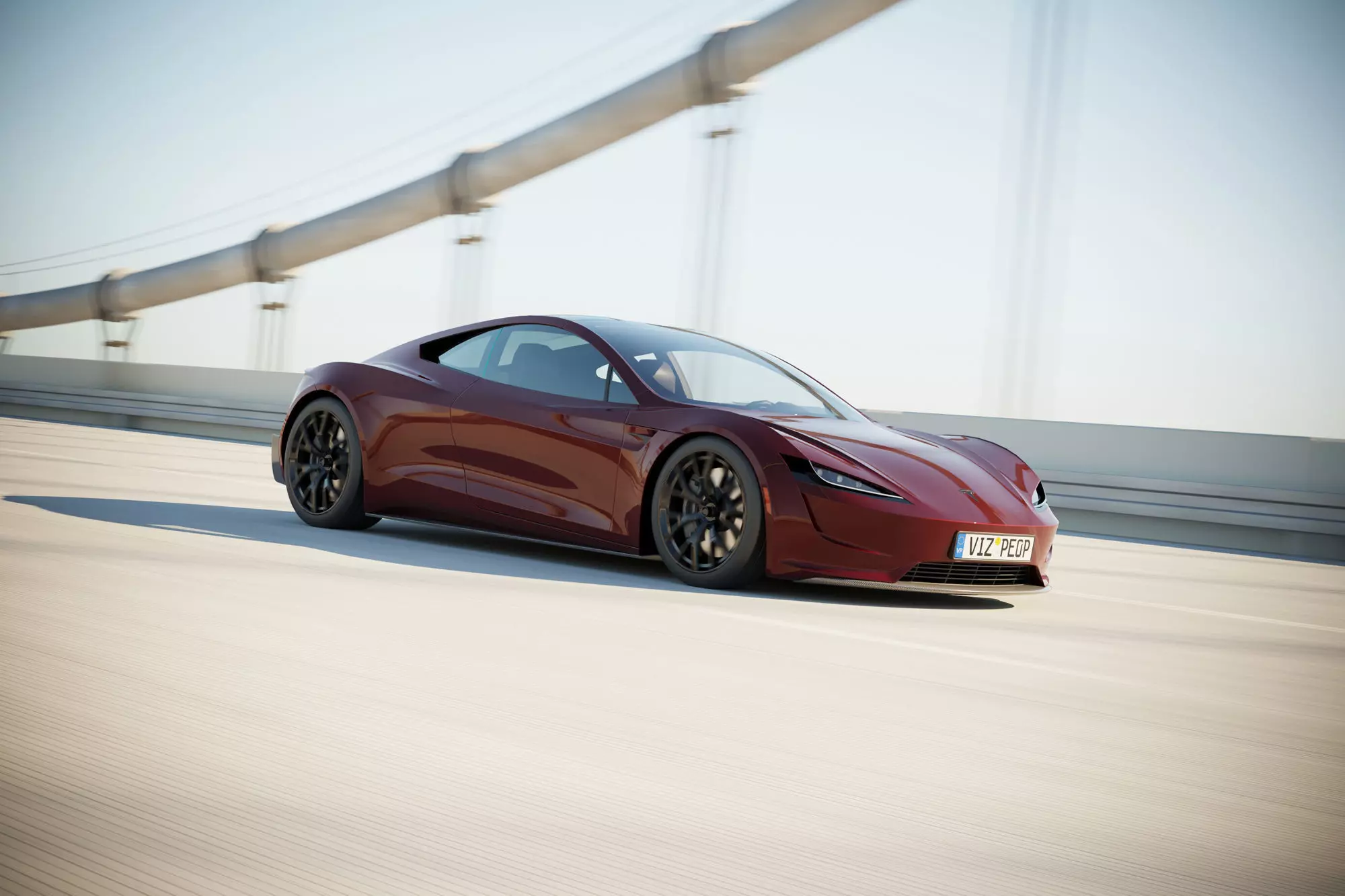 Tesla roadster electric 3D model