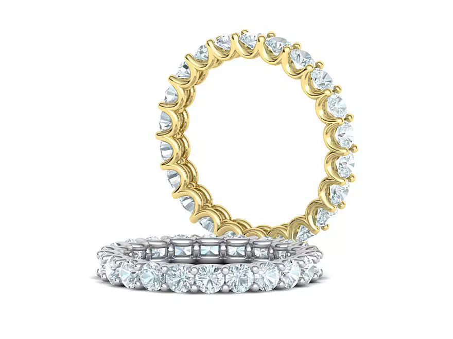 Eternity  Diamond Ring 3d model many sizes  3D print model_0