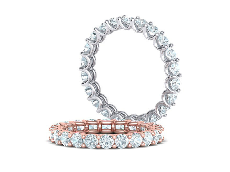 Eternity  Diamond Ring 3d model many sizes  3D print model_1