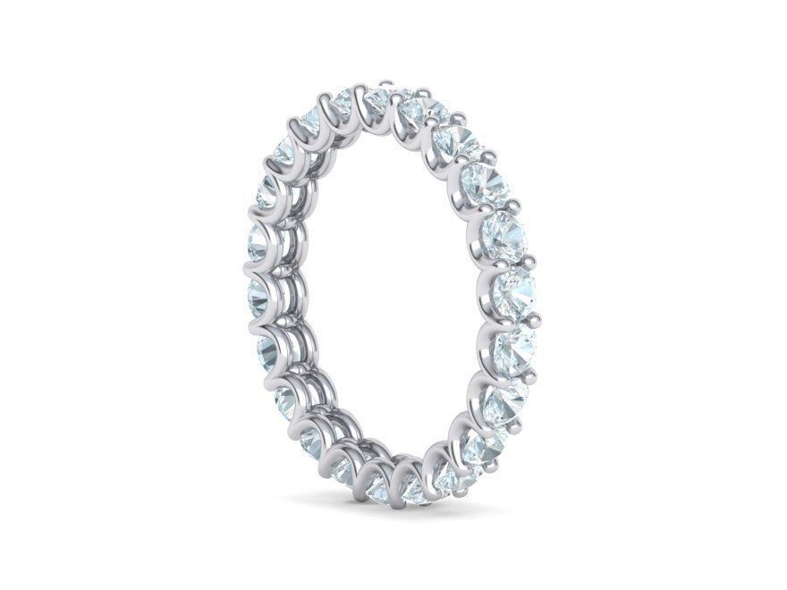 Eternity  Diamond Ring 3d model many sizes  3D print model_5