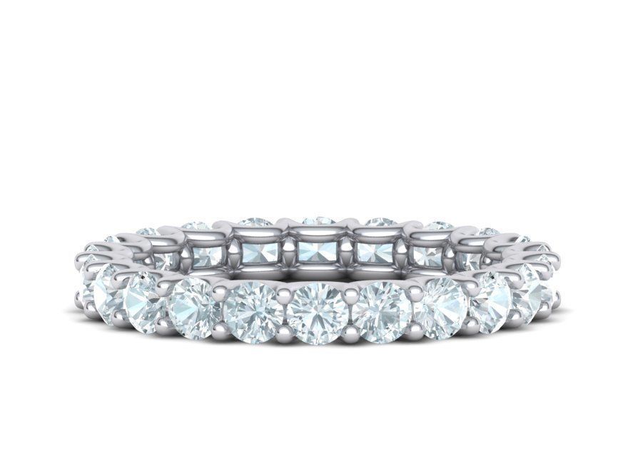 Eternity  Diamond Ring 3d model many sizes  3D print model_2