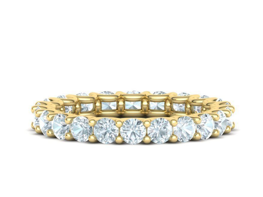Eternity  Diamond Ring 3d model many sizes  3D print model_3