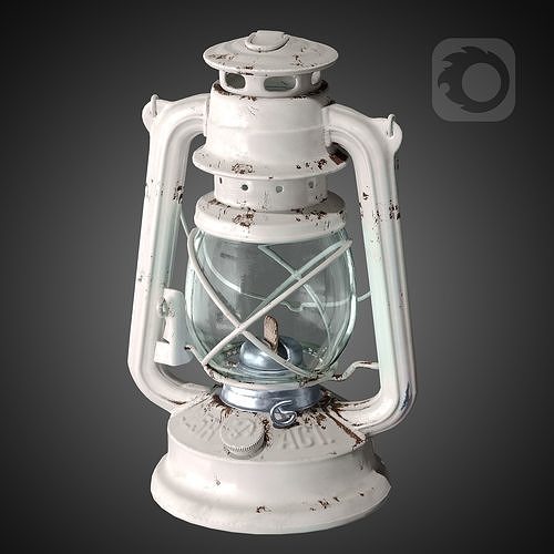 Old Lantern with LODs Low-poly 3D model