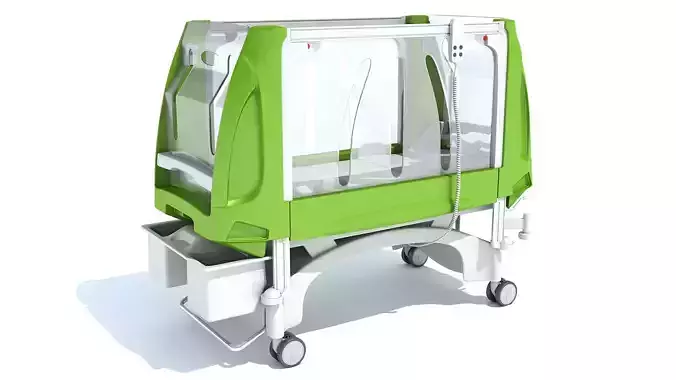 Pediatric Medical Hospital Bed 3D model
