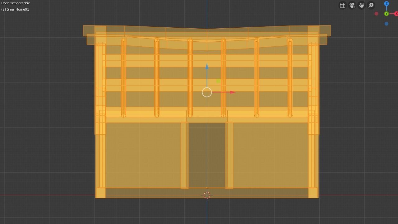 Medieval House Low-poly 3D model_10