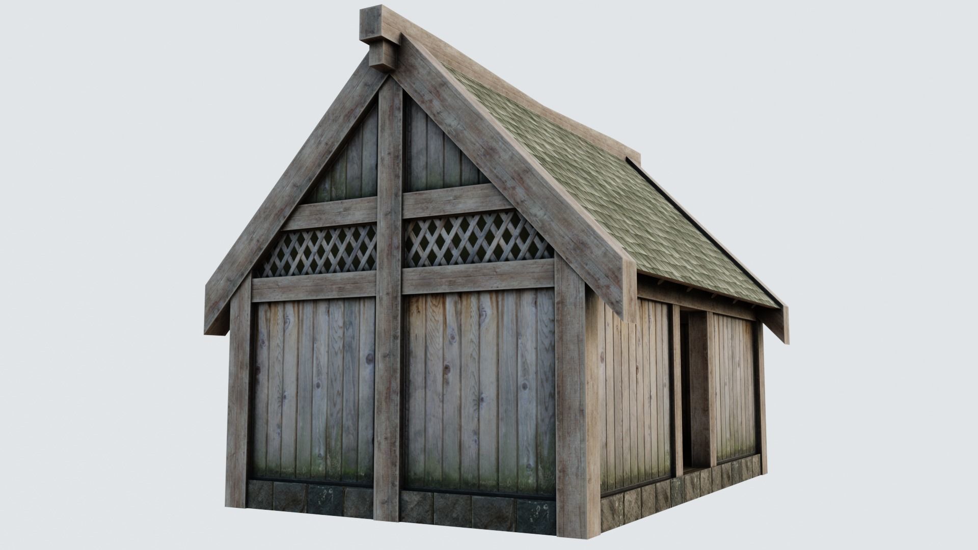 Medieval House Low-poly 3D model_7