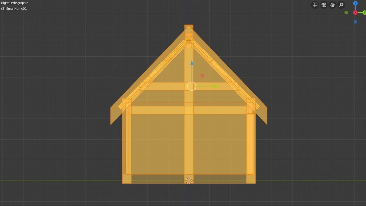 Medieval House Low-poly 3D model_11