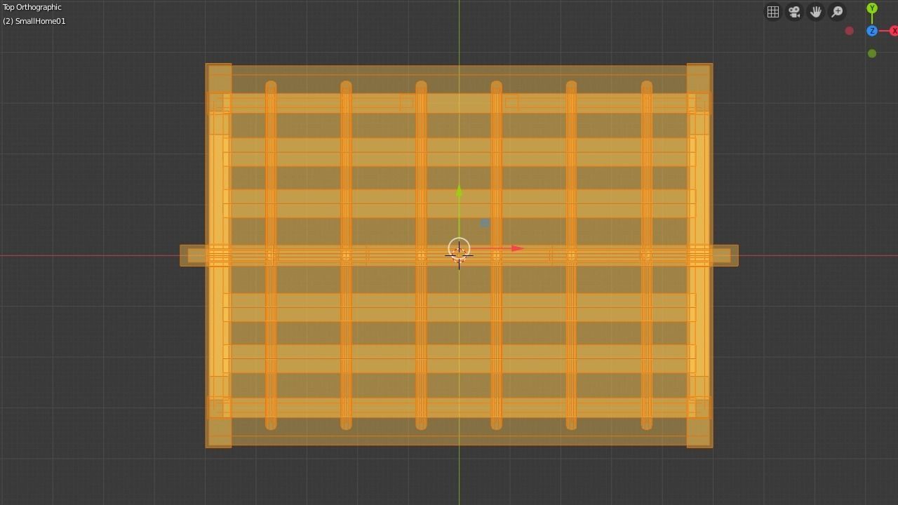 Medieval House Low-poly 3D model_12