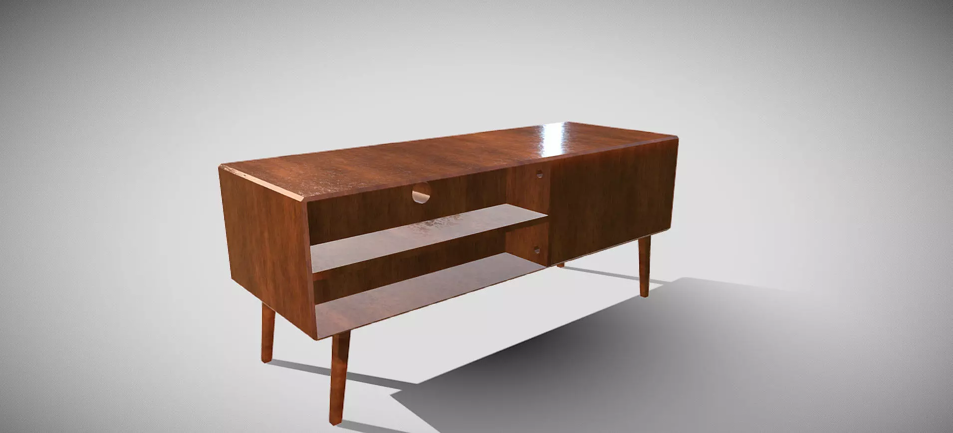 Vintage Coffee TV Table 3D model