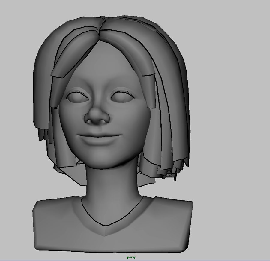 Toon Girl with Morphs 3D model_19