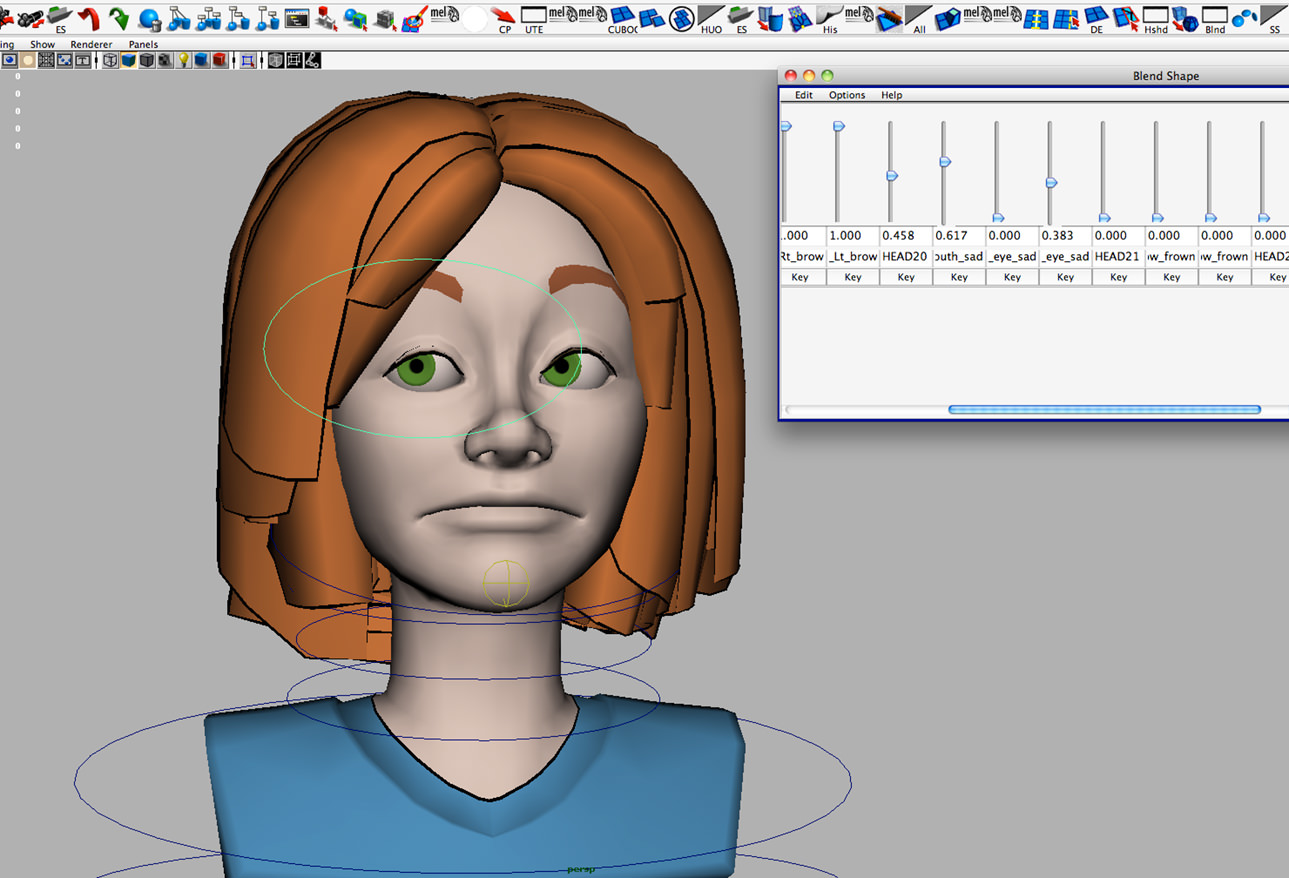 Toon Girl with Morphs 3D model_30