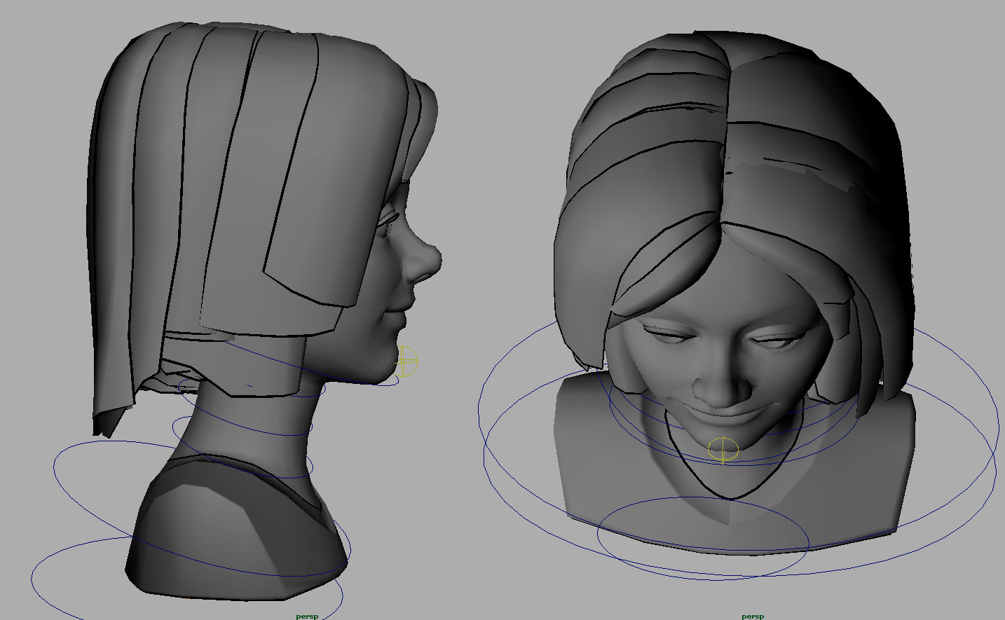 Toon Girl with Morphs 3D model_38