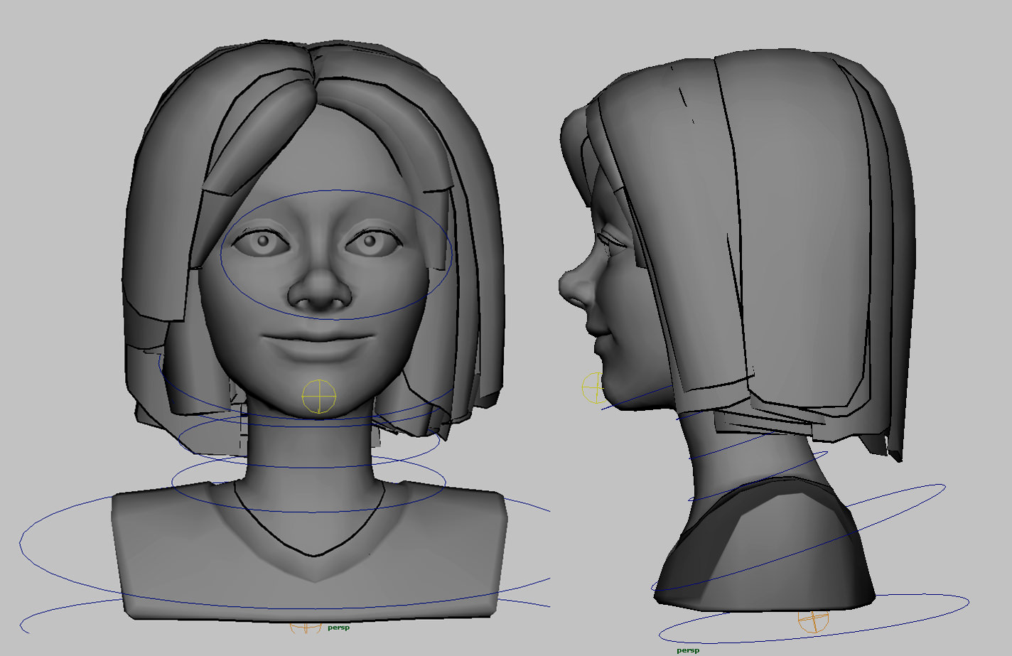 Toon Girl with Morphs 3D model_37