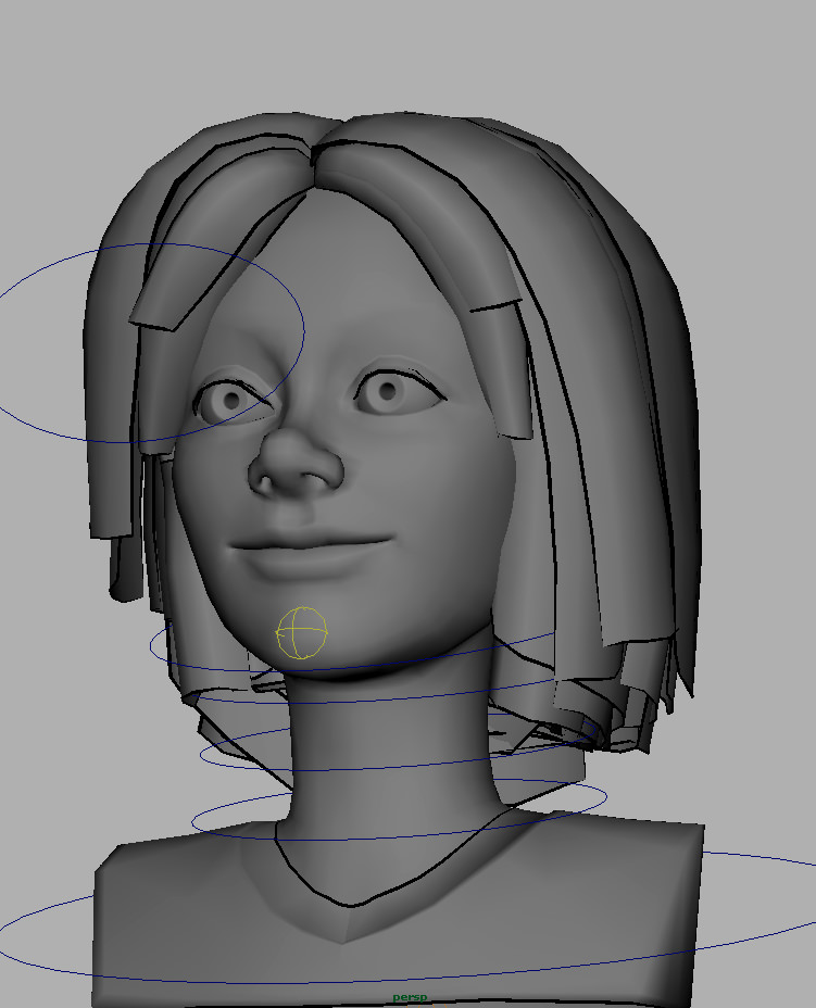 Toon Girl with Morphs 3D model_24