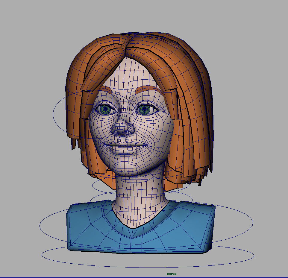 Toon Girl with Morphs 3D model_25