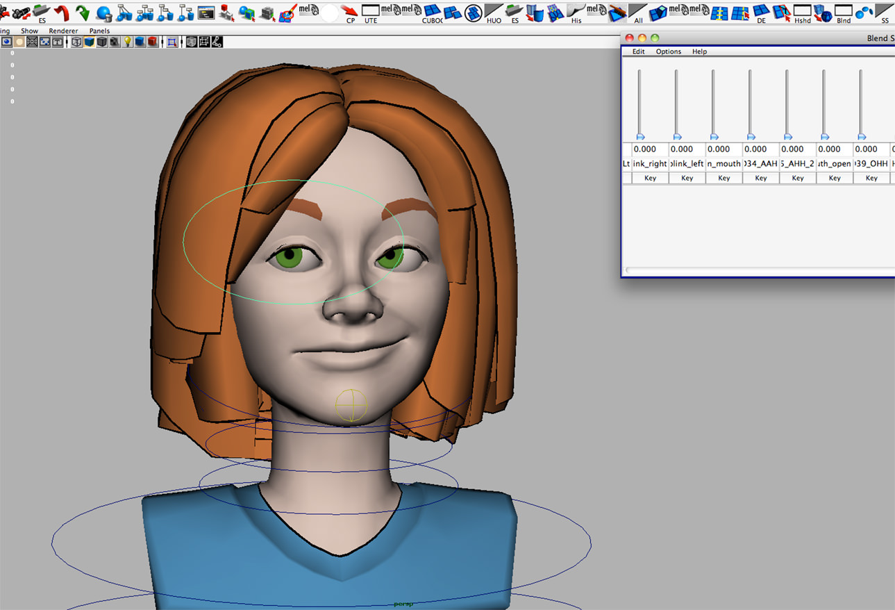 Toon Girl with Morphs 3D model_35
