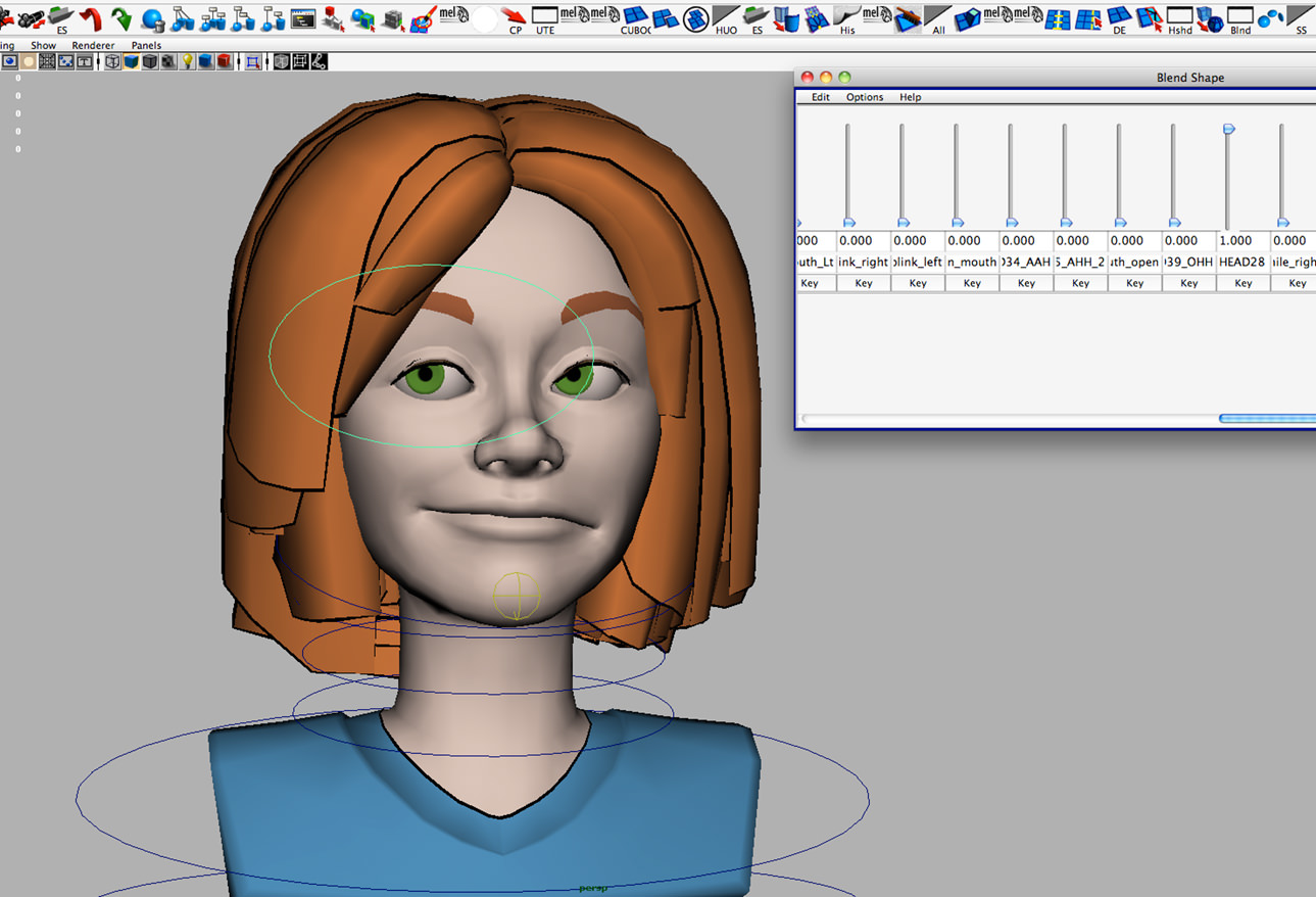Toon Girl with Morphs 3D model_28
