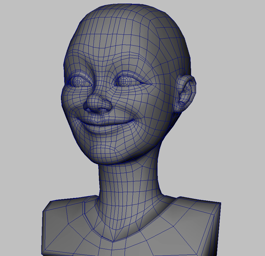 Toon Girl with Morphs 3D model_18