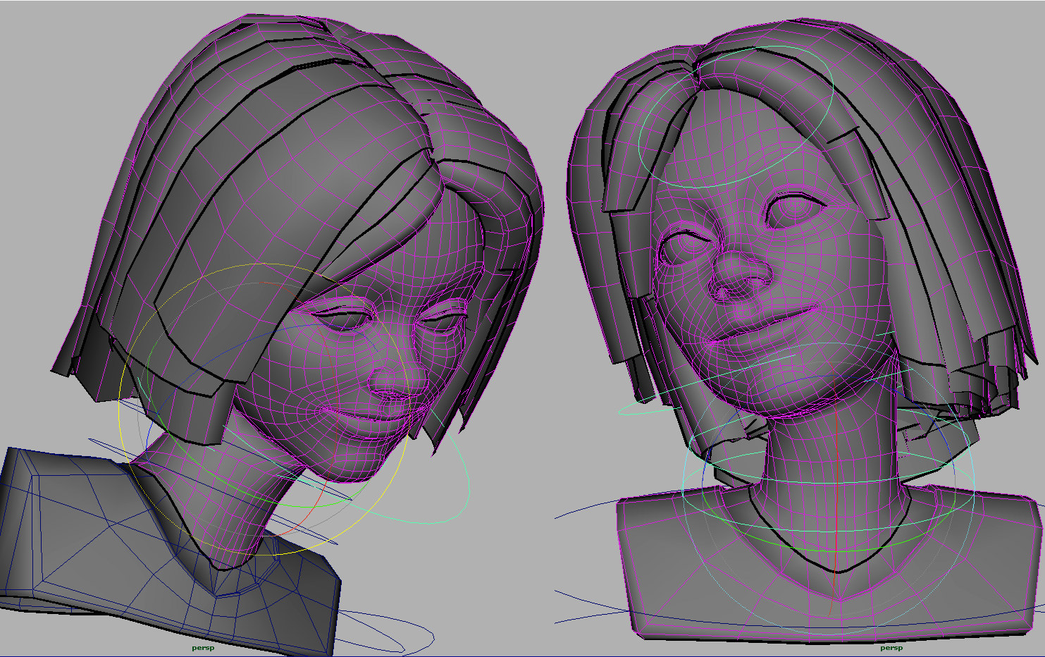 Toon Girl with Morphs 3D model_12