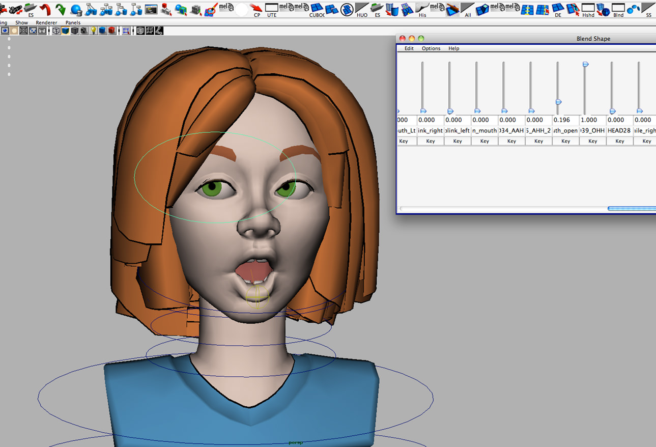 Toon Girl with Morphs 3D model_29