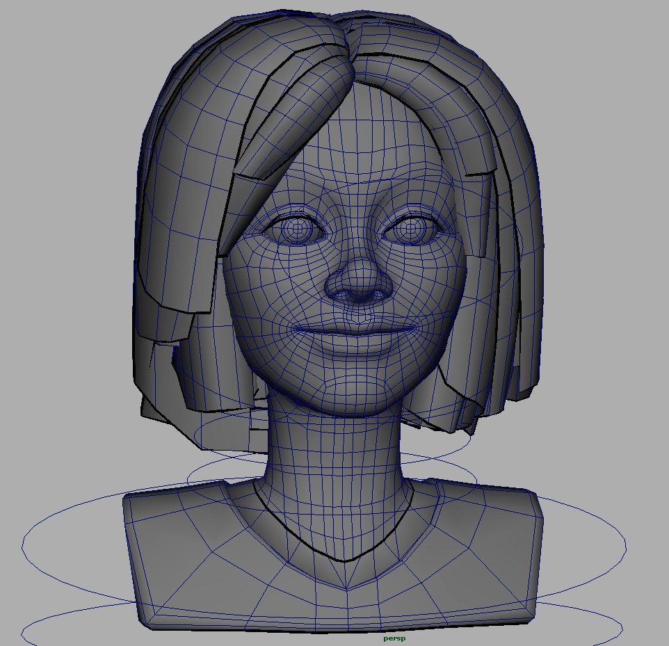 Toon Girl with Morphs 3D model_23