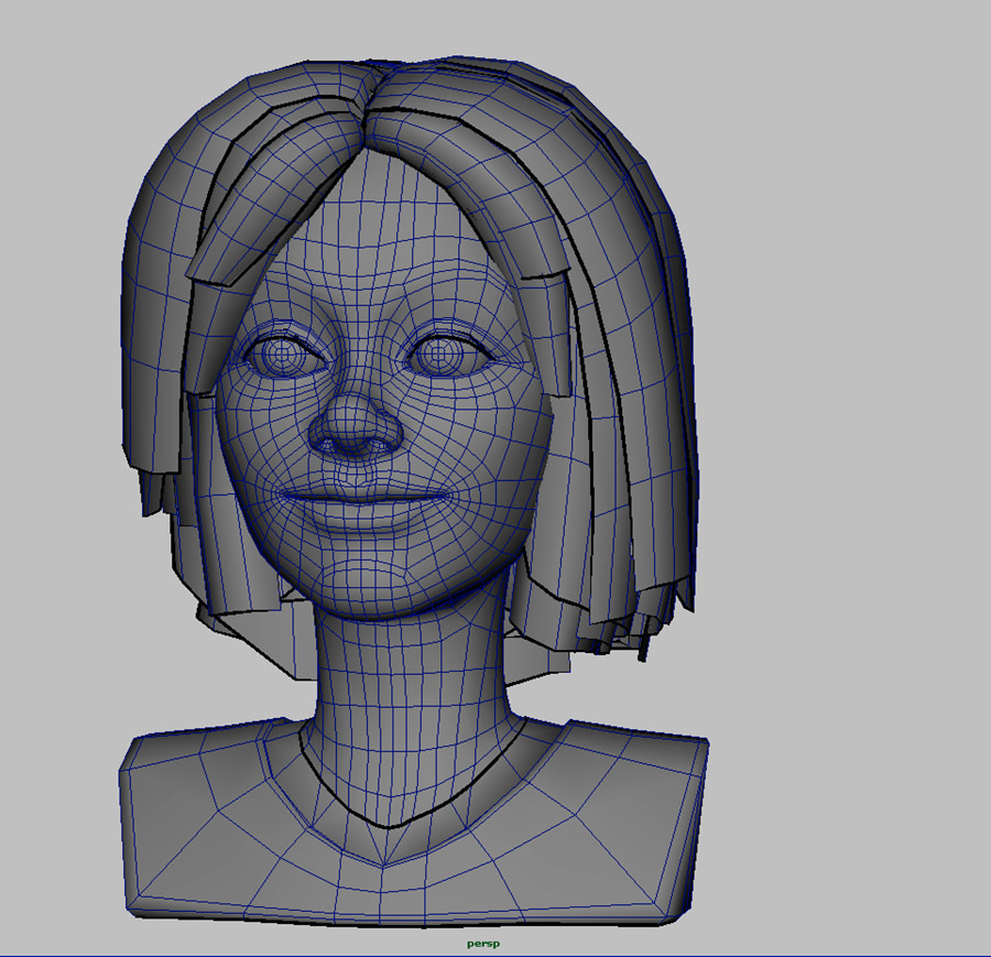 Toon Girl with Morphs 3D model_20