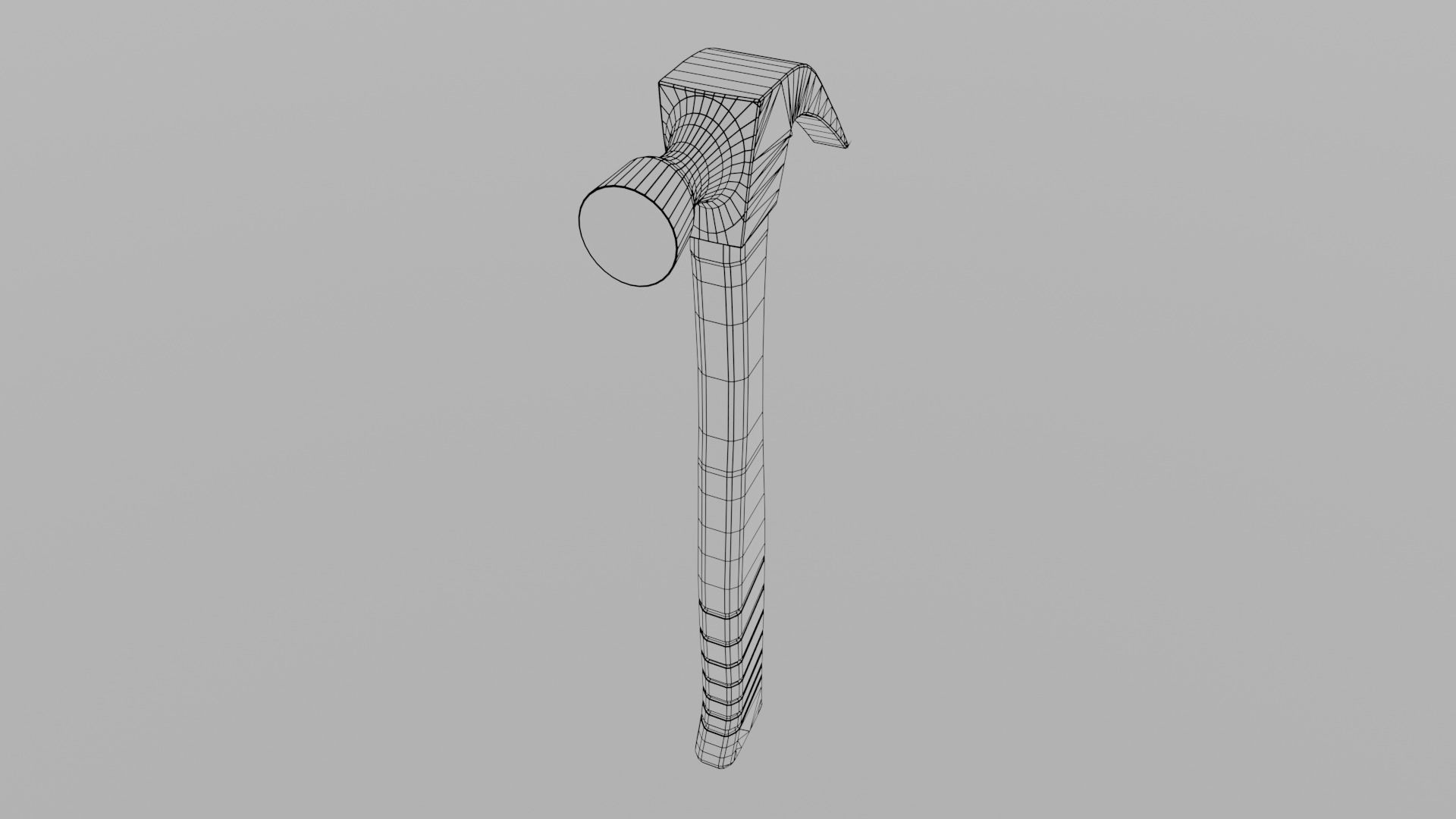 Carpentry hammer tool vol2 Low-poly 3D model_12