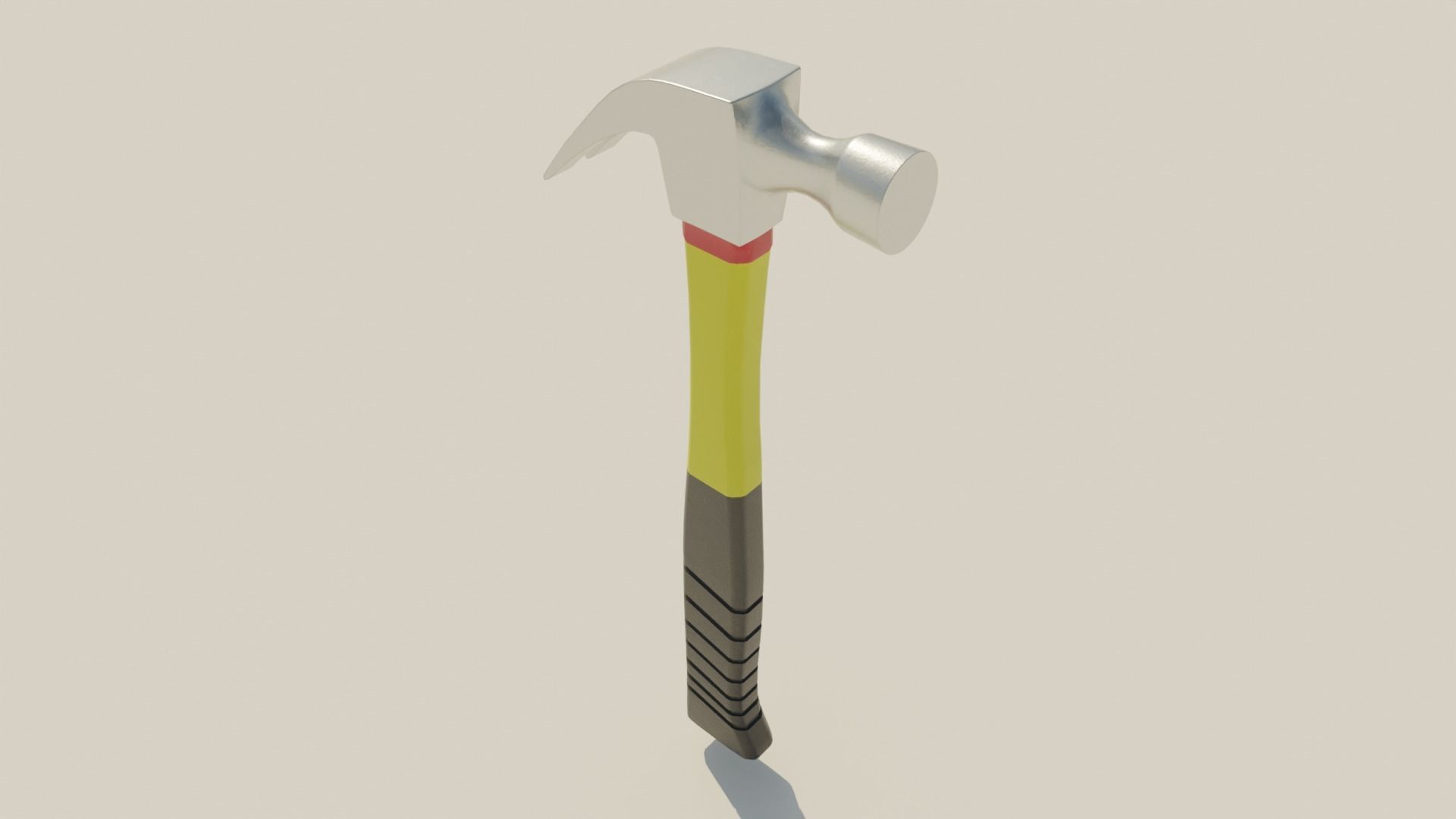 Carpentry hammer tool vol2 Low-poly 3D model_3
